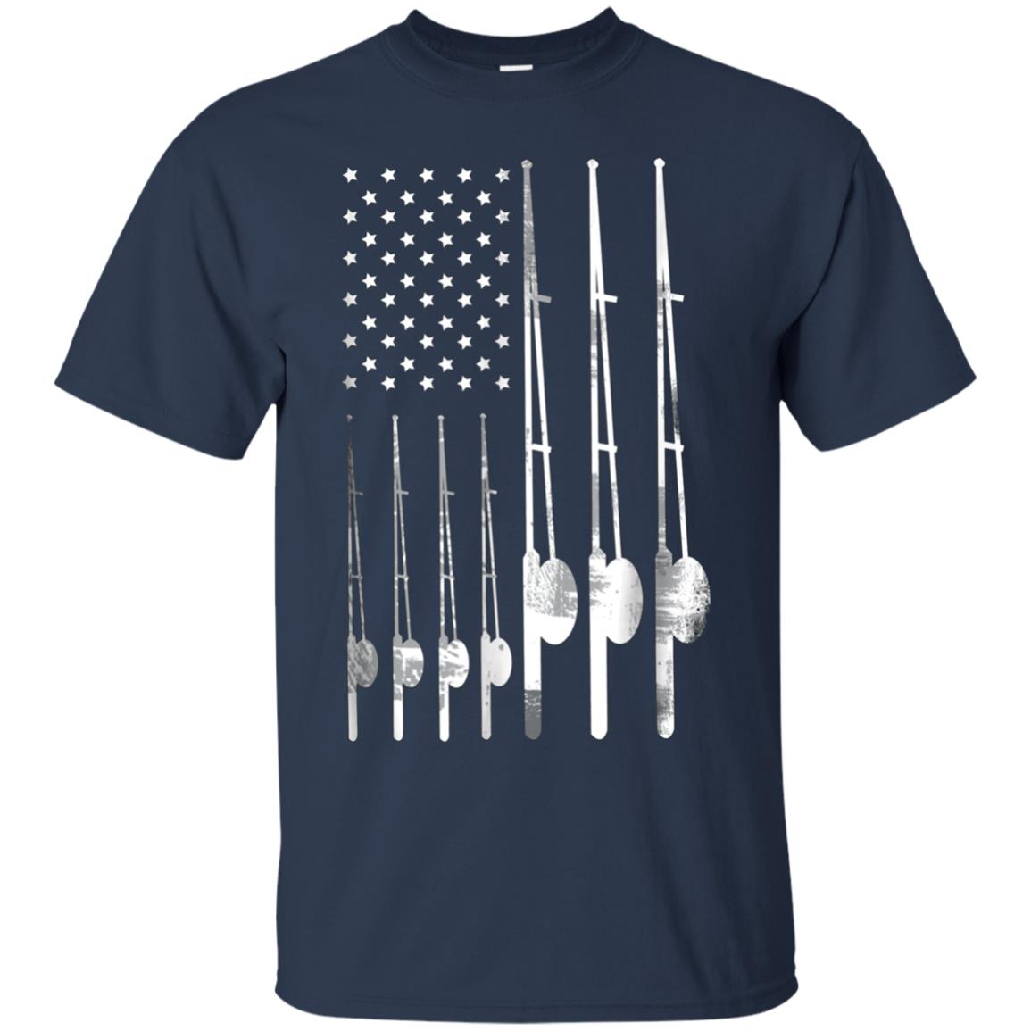 'Patriotic Fishing USA Flag' Cool Fishing July 4th Shirt