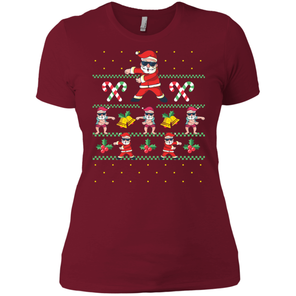 Santa Floss T-Shirt Funny Flossing Dance Ugly Sweater Meme