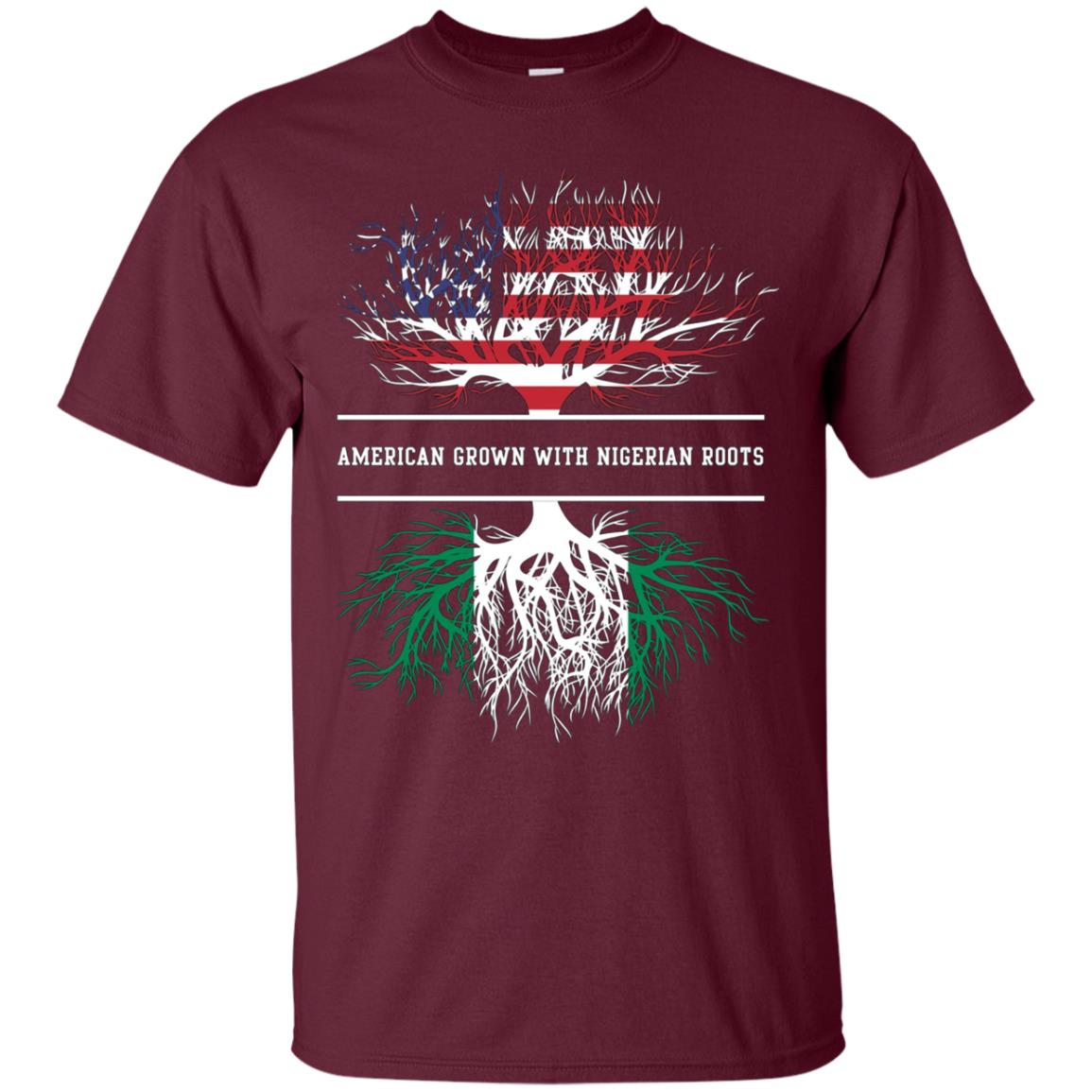 American Grown With Nigerian Roots T-Shirt Nigeria Tee