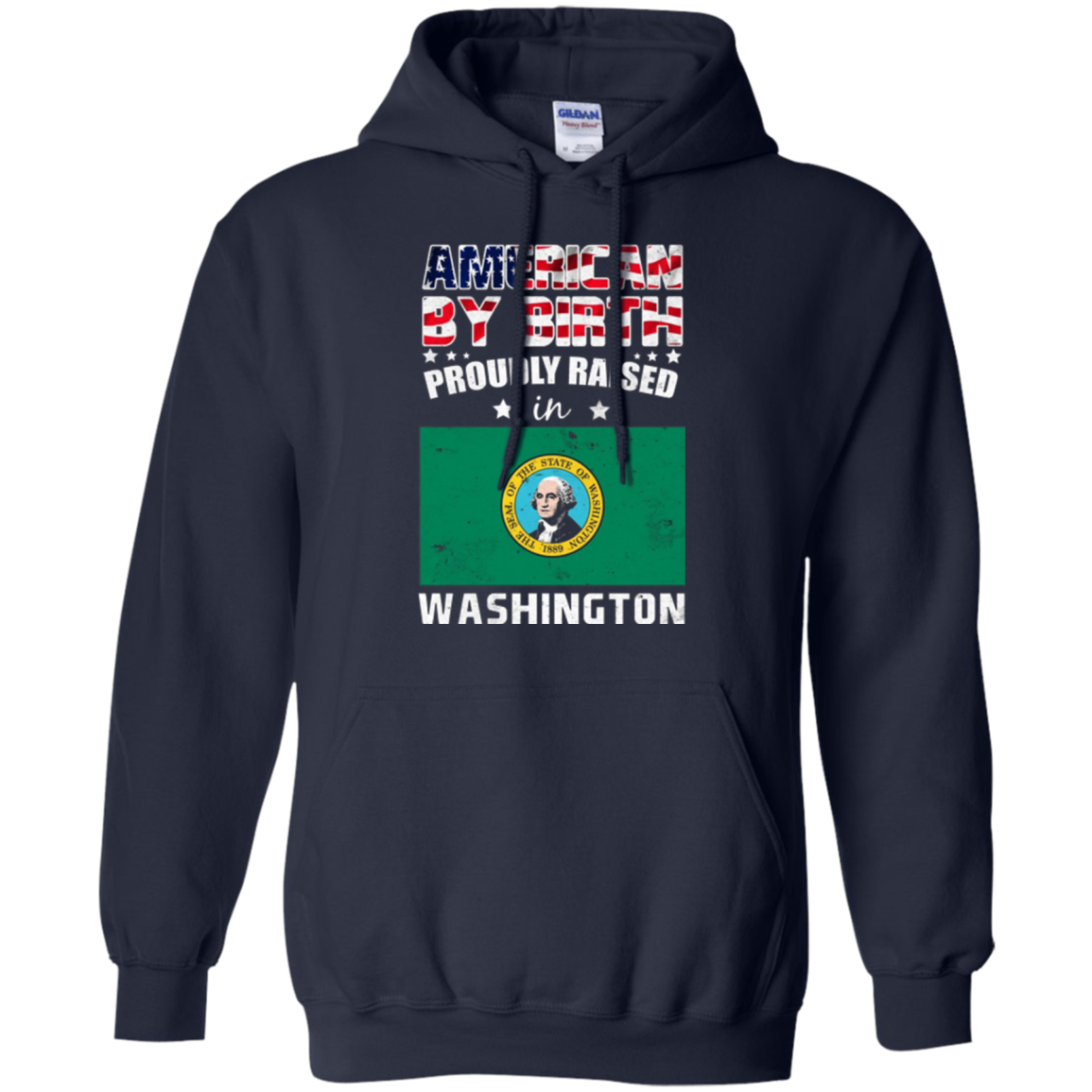 American By Birth Proudly Raised In Washington Flag Shirt