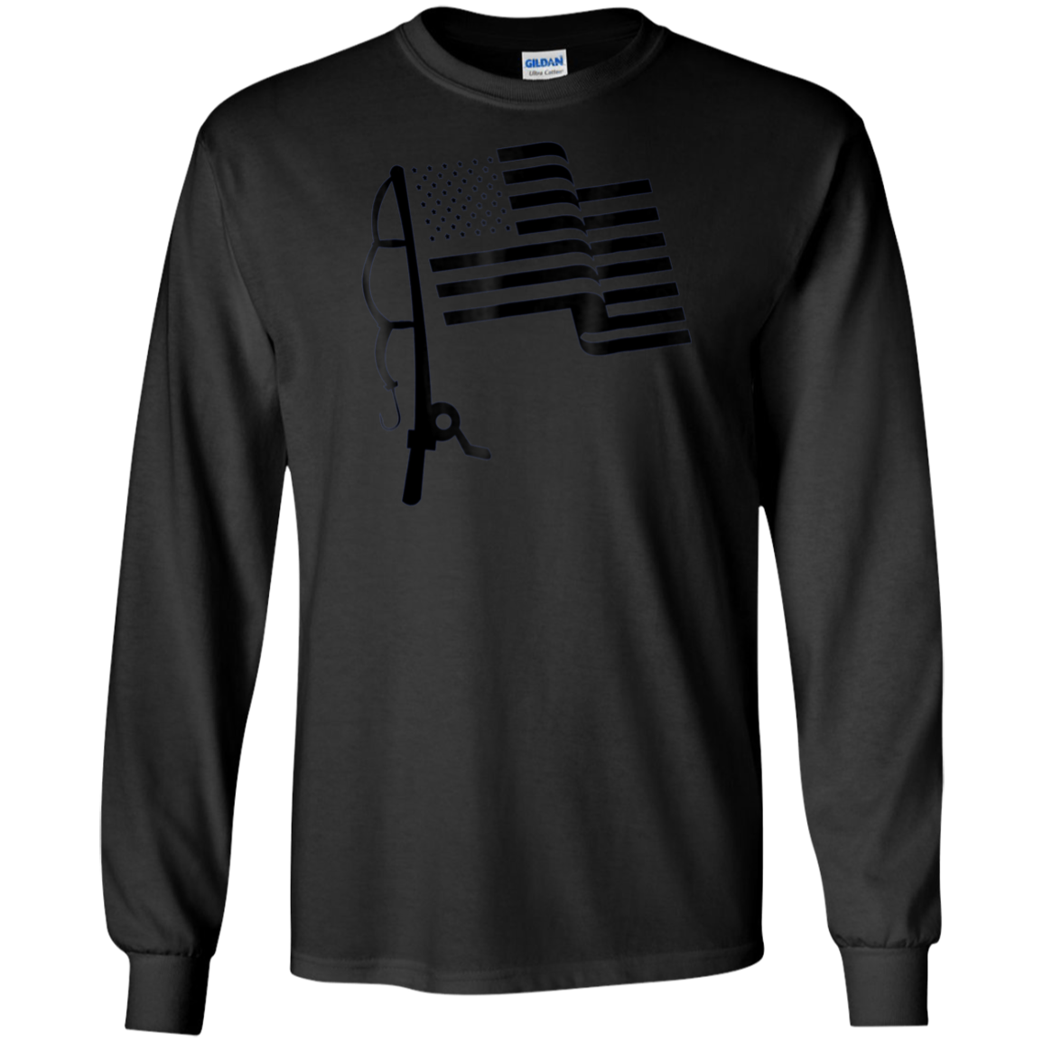 'Patriotic Fishing USA Flag' Cool Fishing July 4th Shirt