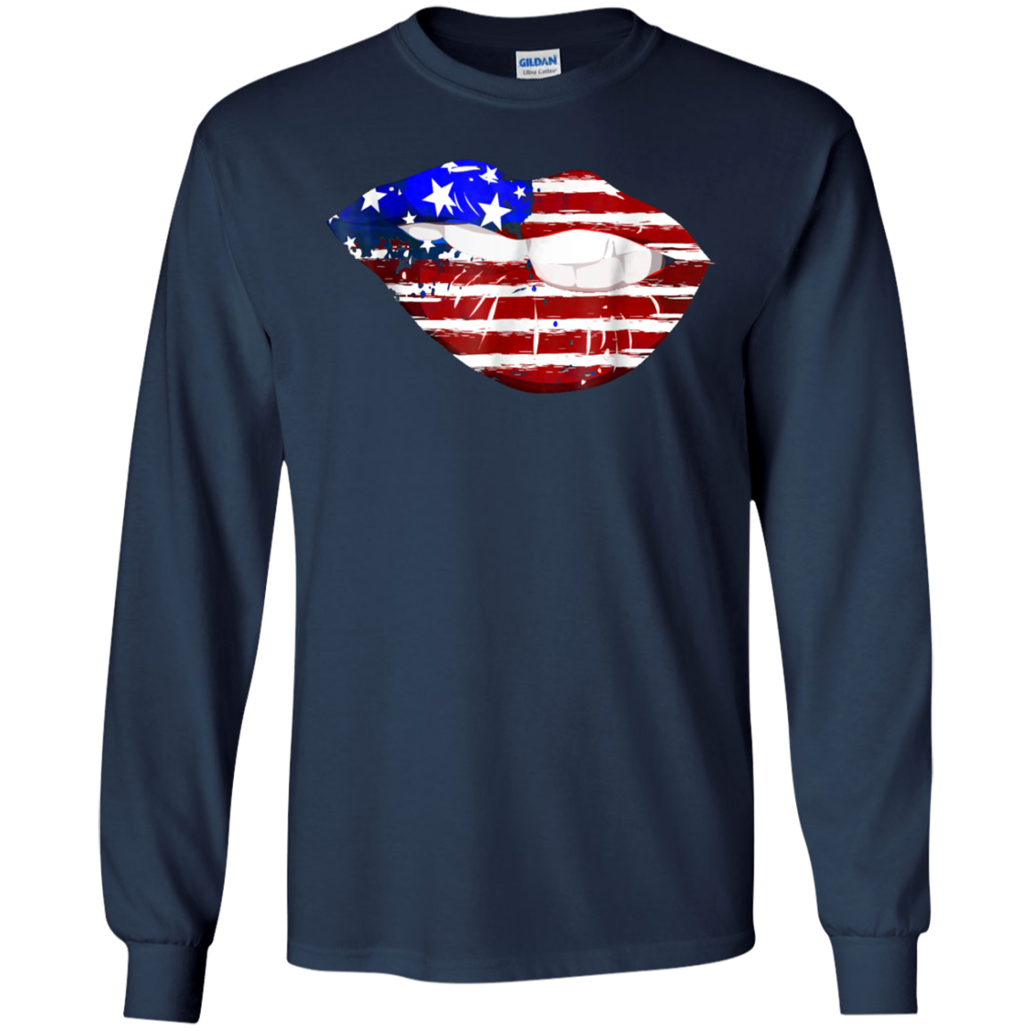 American Flag Sexy Lips Shirt -July 4th Gift