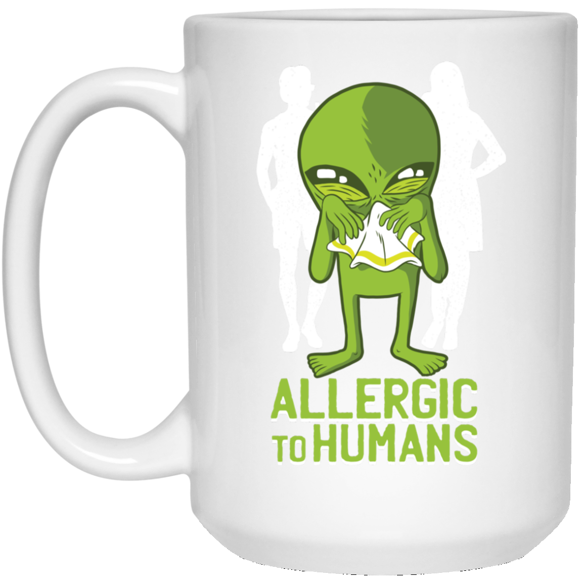 Allergic To Humans Funny Alien Galaxy Space Abduction Shirt