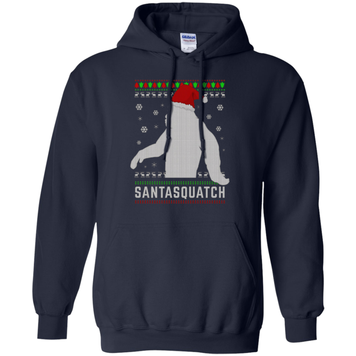 Santasquatch Christmas Ugly Sweater T-Shirt Funny Gift