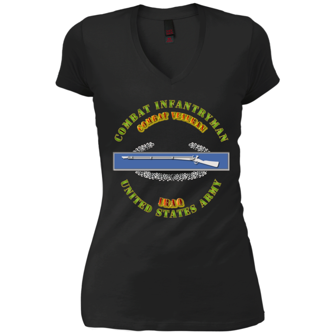 Army - CIB - 1st Award - Combat Veteran - Iraq Tshirt