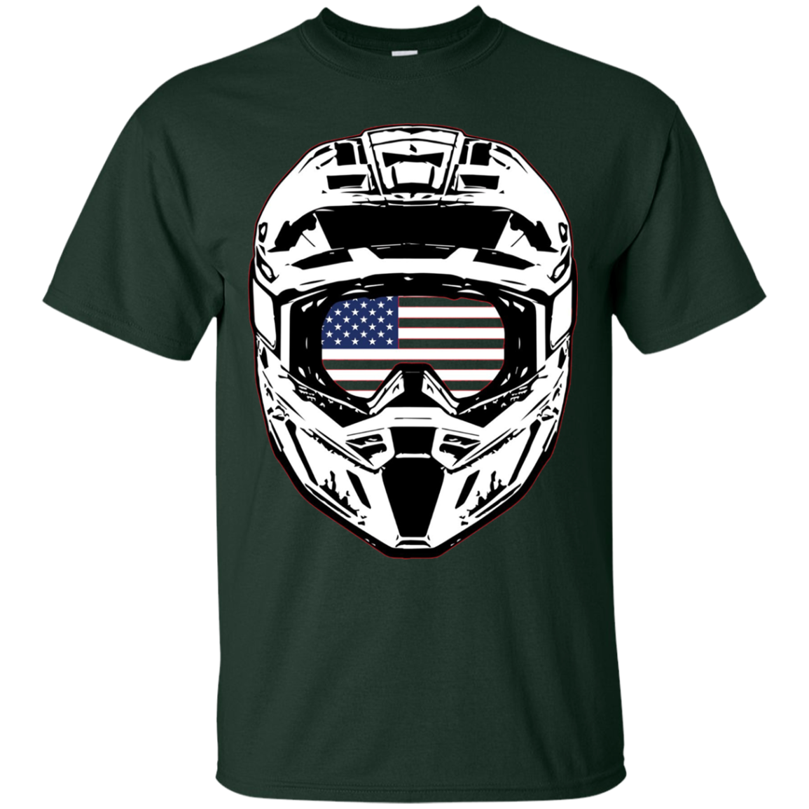 American Flag Moto / Snowmobile Helmet T-Shirt