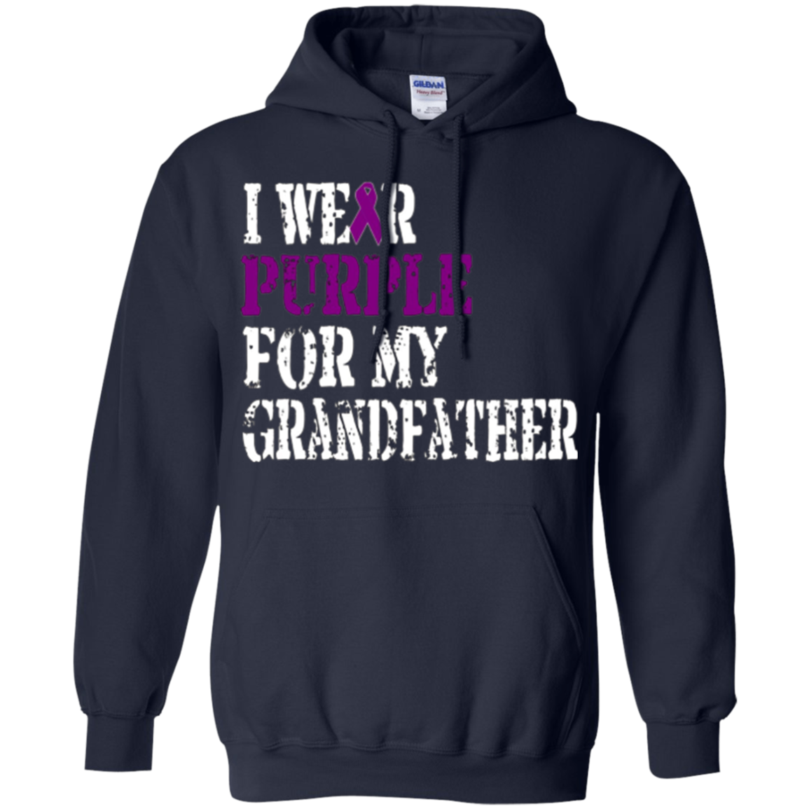 Alzheimer's Awareness Shirt I Wear Purple For My Grandfather