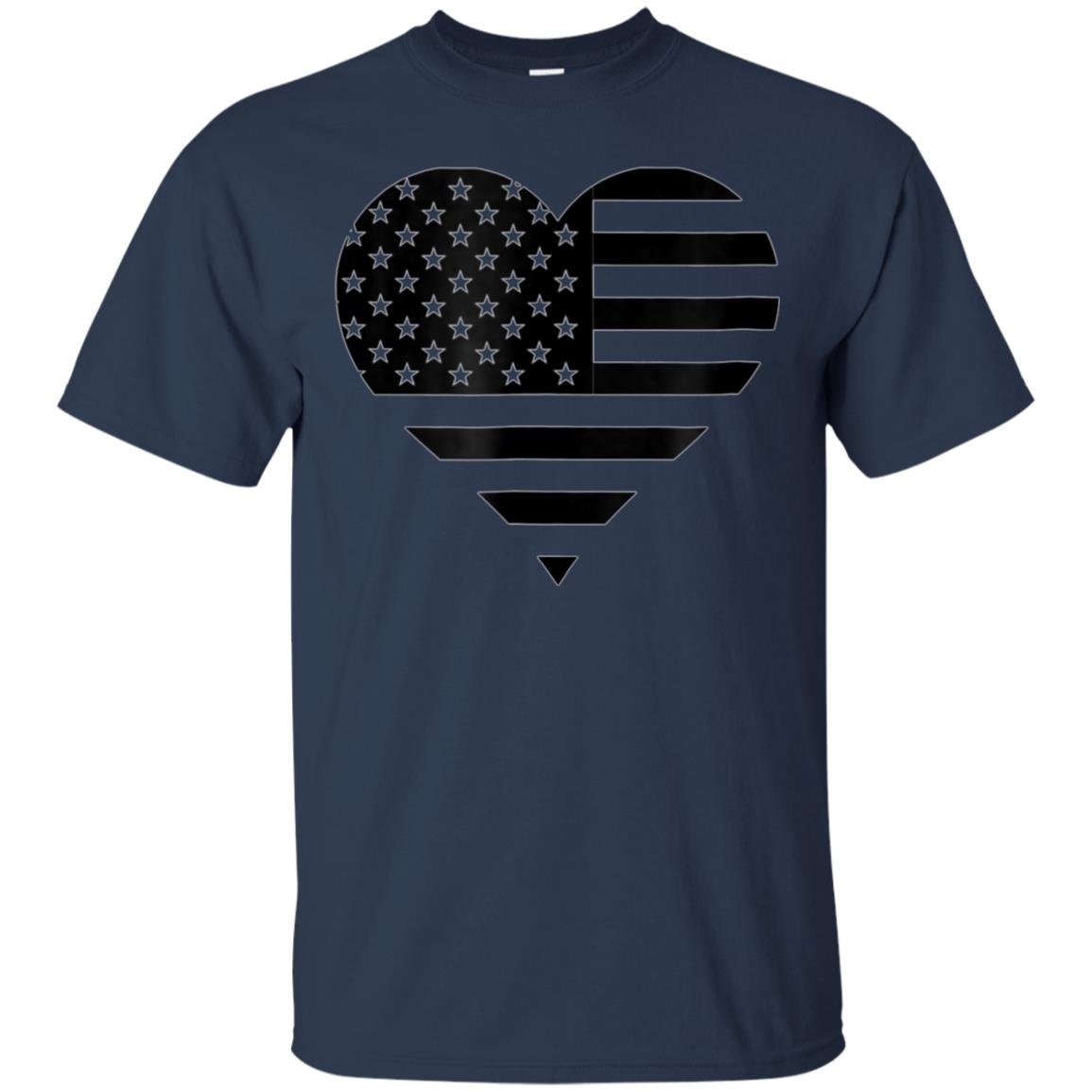 America Flag Heart shirt - Patriotic 4th of July Tshirt