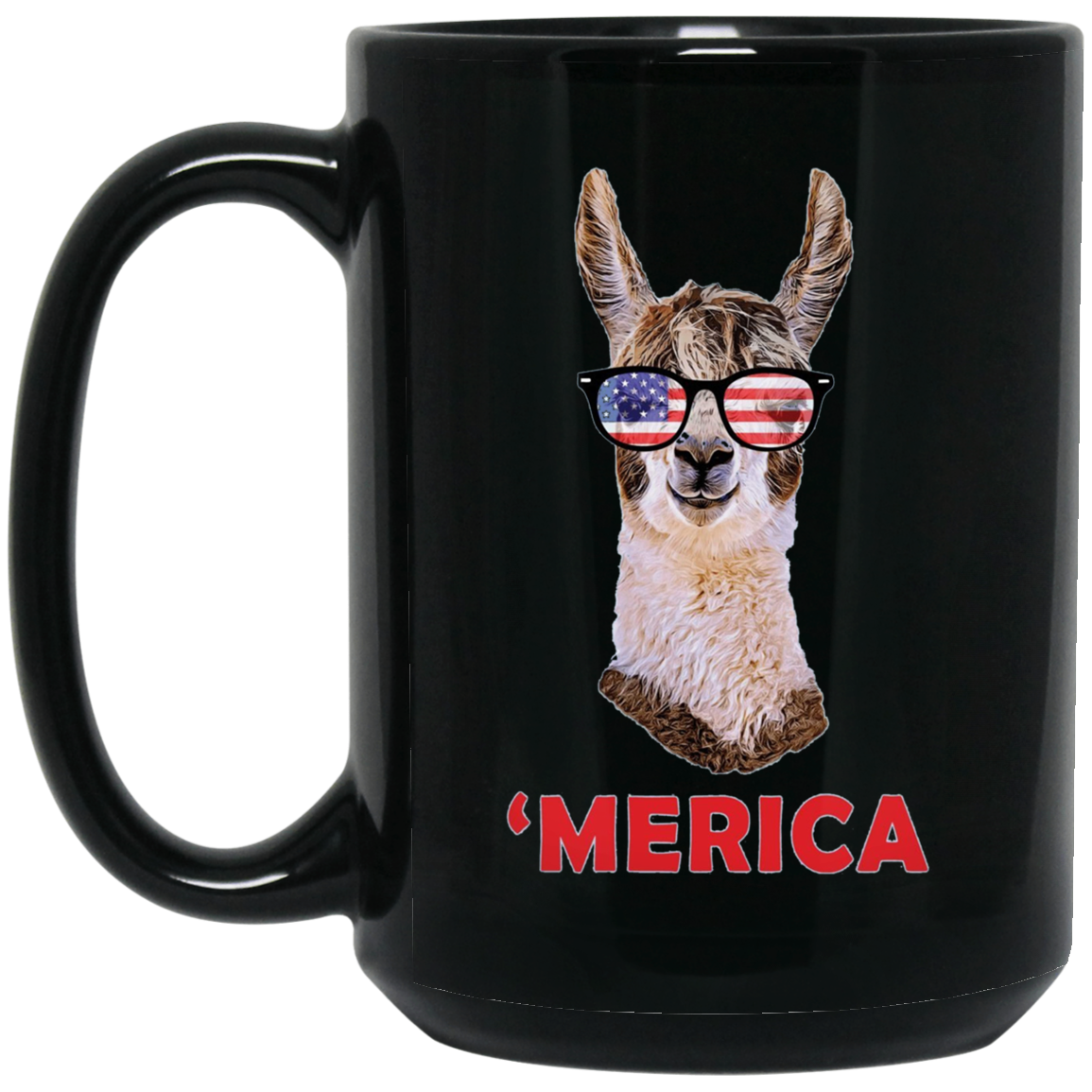 'Merica Llama Patriotic USA July 4 Sunglasses Funny T-Shirt