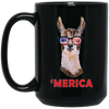 Image of 'Merica Llama Patriotic USA July 4 Sunglasses Funny T-Shirt