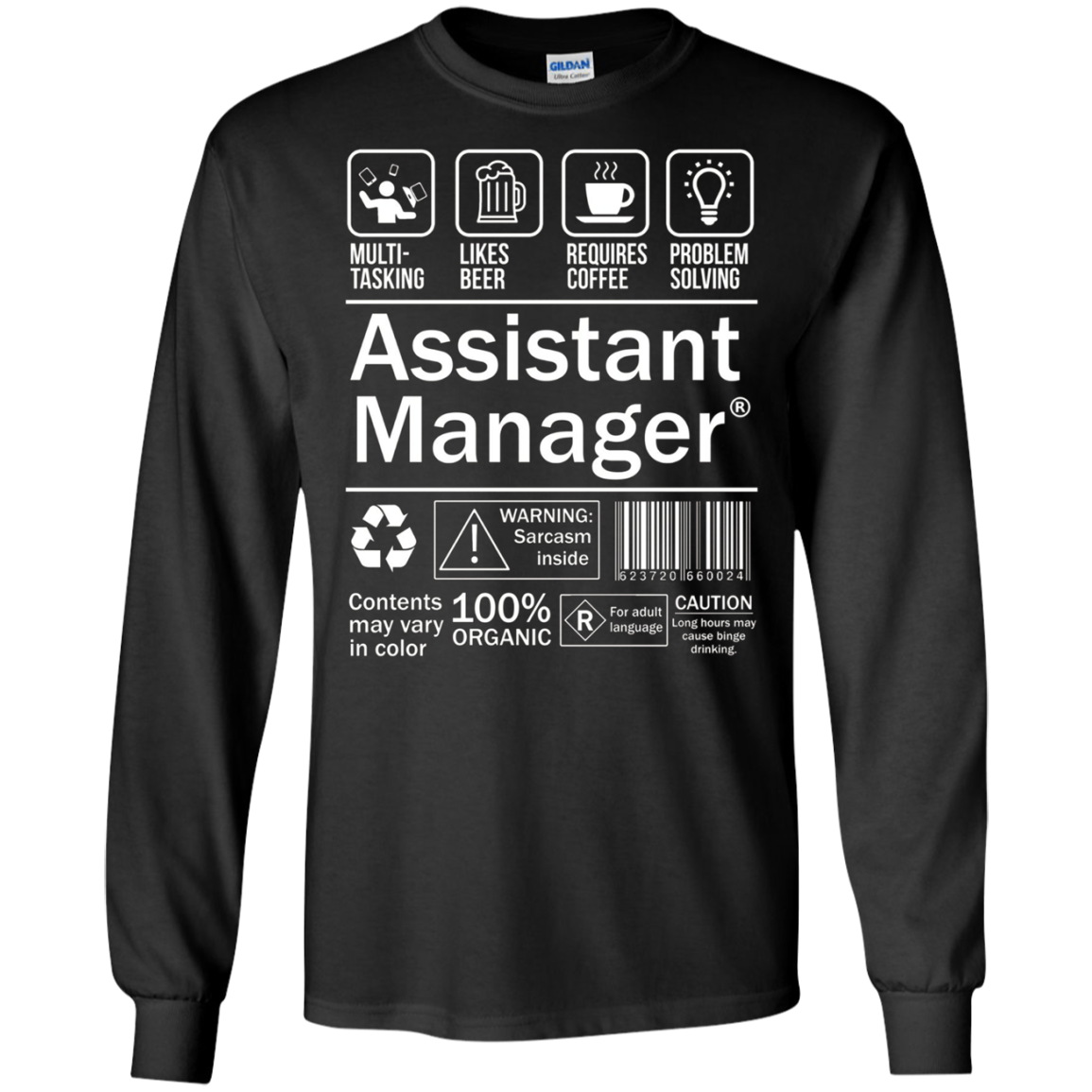 Assistant Manager Product Label T-Shirt Mens Womens