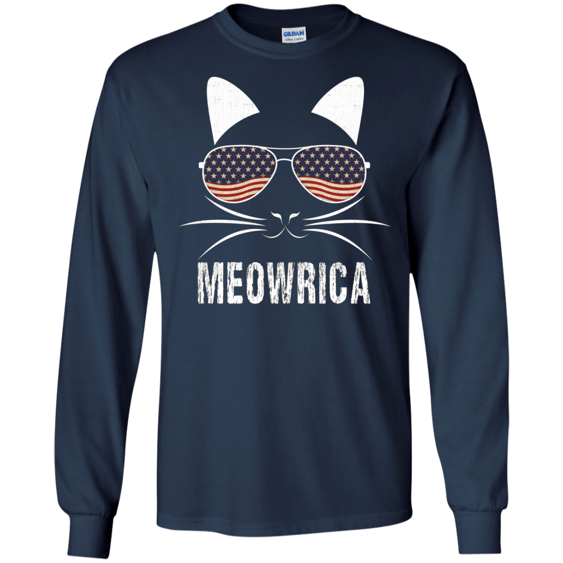 "Meowrica" Patriotic Cat T-Shirt