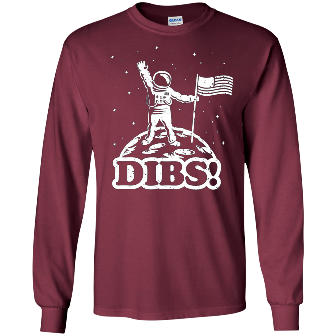 American Flag on Moon July 4th funny t shirt Astronaut space