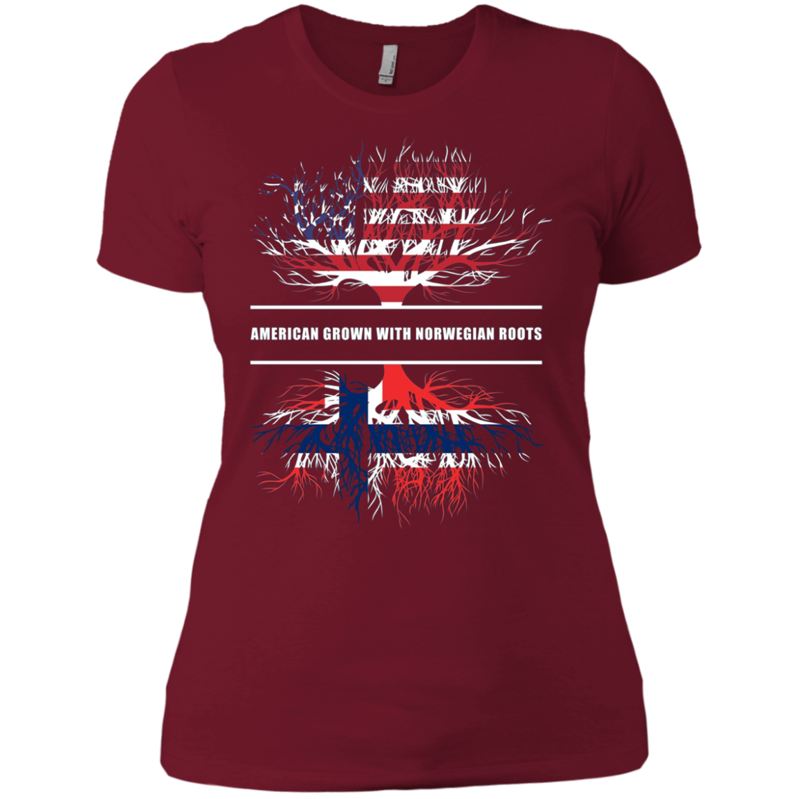 American Grown With Norwegian Roots T-Shirt Norway Tee