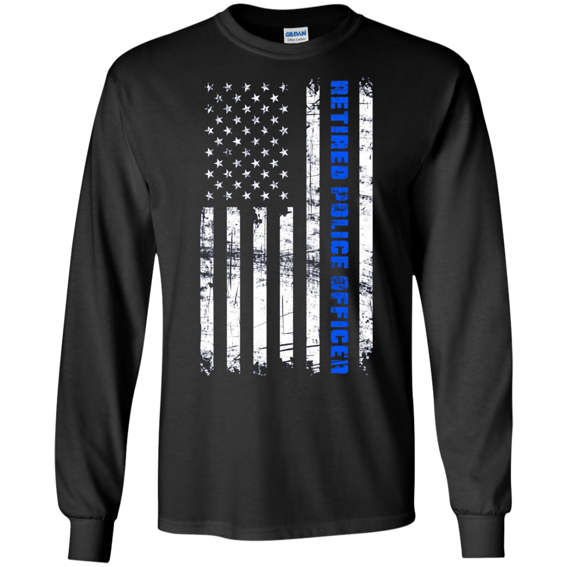 American Flag Retired Police Officer Shirt
