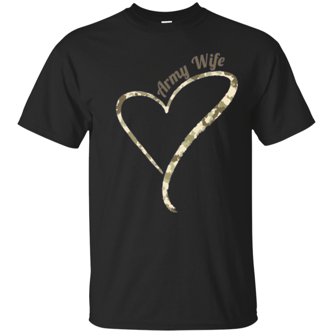 Army Wife T-Shirt- Army Wife Camouflage Shirt