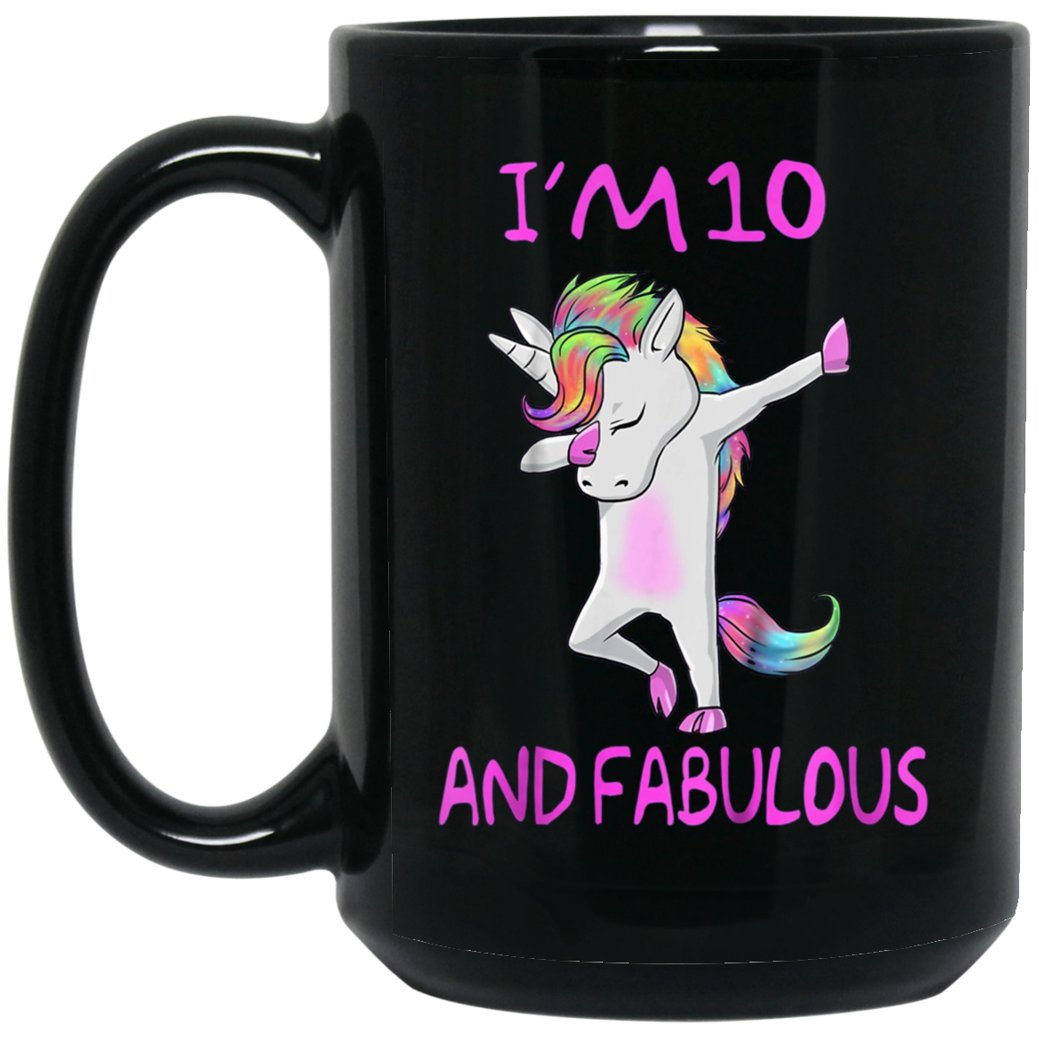 10 and fabulous sweet tenth-Birthday unicorn dab t shirt