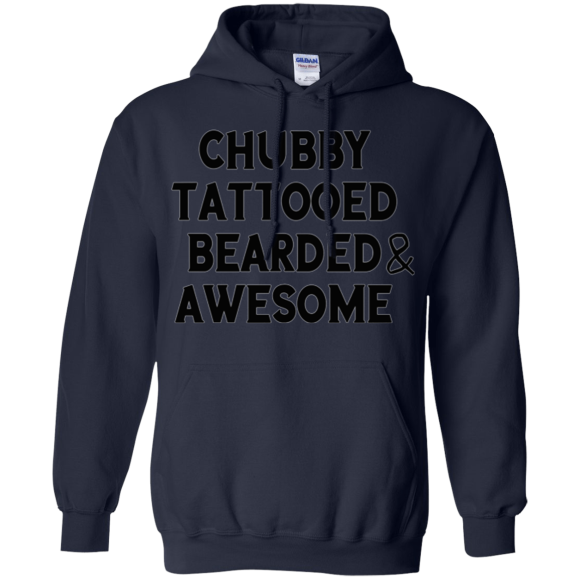 Chubby Tattooed Bearded & Awesome T-Shirt gift for men