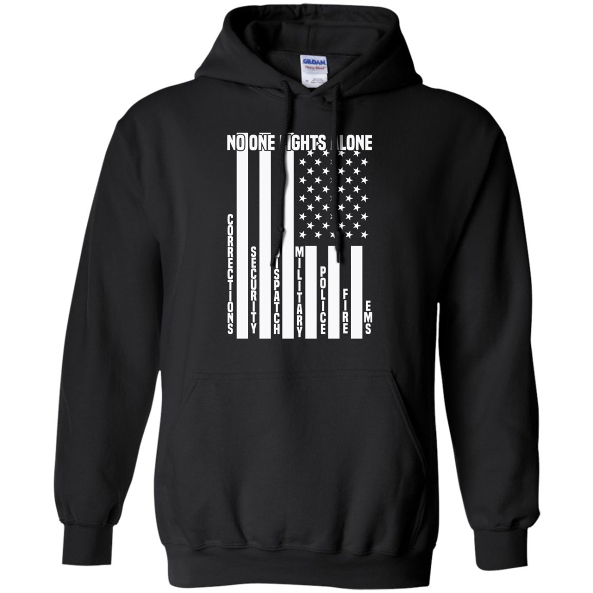 American Flag No One Fights Alone Pride Ems Police T-Shirt